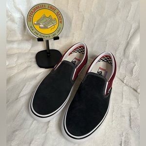 Vans Skate Slip-On Asphalt/Pomegranate, BNIB, size 12, new, with new box.